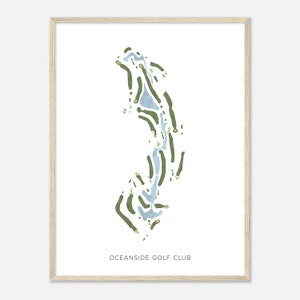 Oceanside Golf Club, California - Modern Watercolor Map | Golfer Gift, Golf Wall Art, Golf Poster Print, Course Layout