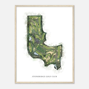 StoneRidge Golf Club, Minnesota - Classic Watercolor Map | Golfer Gift, Golf Wall Art, Golf Poster Print, Course Layout