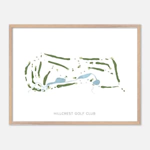 Hillcrest Golf Club in , Canada - Modern Watercolor Map | Golfer Gift, Golf Wall Art, Golf Poster Print, Course Layout