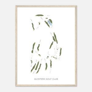 Quintero Golf Club, Arizona - Modern Watercolor Map | Golfer Gift, Golf Wall Art, Golf Poster Print, Course Layout