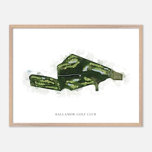 Ballamor Golf Club in Egg Harbor Township, New Jersey - Classic Watercolor Map | Golfer Gift, Golf Wall Art, Golf Poster Print