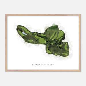 Tatanka Golf Club in Niobrara, Nebraska - Classic Watercolor Map | Golfer Gift, Golf Wall Art, Golf Poster Print, Course Layout