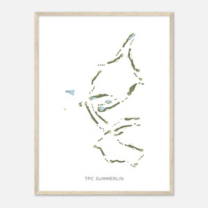 TPC Summerlin, Nevada - Moderne Aquarell Landkarte | Golfer Geschenk, Golf Wandkunst, Golf Poster Druck, Platz Layout