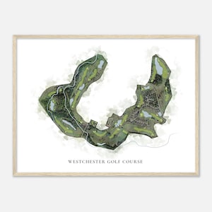 Westchester Golf Course, Ohio - Classic Watercolor Map | Golfer Gift, Golf Wall Art, Golf Poster Print, Course Layout