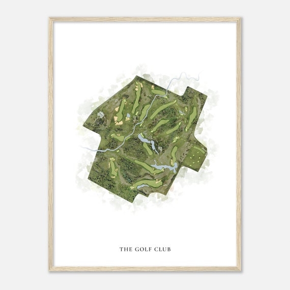 The Golf Club, Ohio - Classic Watercolor Map | Golfer Gift, Golf