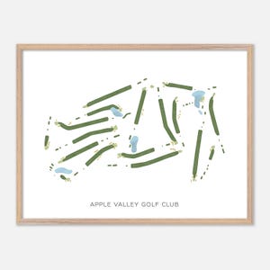 Apple Valley Golf Club in Howard, Ohio: moderne aquarelkaart | Golfcadeau, golfmuurkunst, golfposterprint, baanindeling