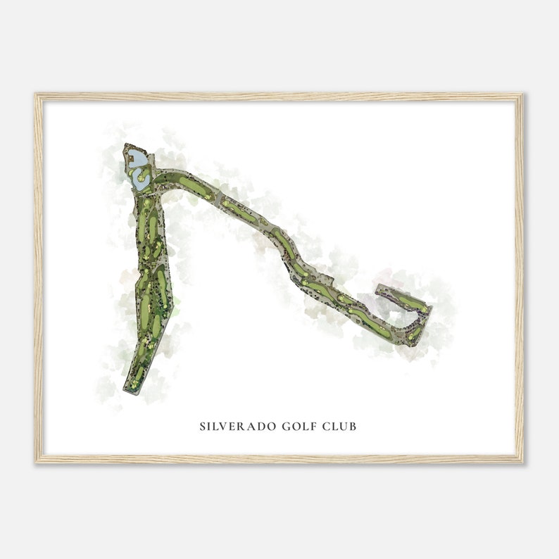 Silverado Golf Club, Arizona - Classic Watercolor Map | Golfer Gift ...