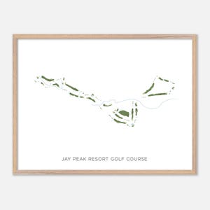 Jay Peak Resort Golf Platz in Jay, Vermont - Moderne Aquarell Landkarte | Golfer Geschenk, Golf Wandkunst, Golf Poster Druck, Platz Layout