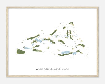 Wolf Creek Golf Club, Nevada - Modern Watercolor Map | Golfer Gift