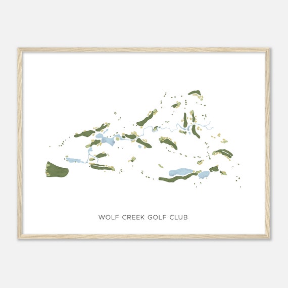 AOKI GOLF CLUB フレームアート Wolf Creek Golf Club, Nevada - Modern Watercolor Map | Golfer Gift