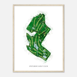 Ontario Golf Club, New York - Classic Watercolor Map | Golfer Gift, Golf Wall Art, Golf Poster Print, Course Layout