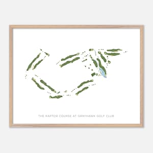 Der Raptor Platz im Grayhawk Golf Club in Scottsdale, Arizona - Moderne Aquarell Karte | Golfer Geschenk, Golf Wandkunst, Golf Poster Druck