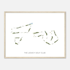 The Legancy Golf Club, Nevada - Moderne Aquarell Landkarte | Golfer Geschenk, Golf Wandkunst, Golf Poster Druck, Platz Layout