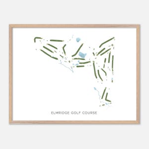 Elmridge Golf Course in Pawcatuck, Connecticut - Modern Watercolor Map | Golfer Gift, Golf Wall Art, Golf Poster Print, Course Layout