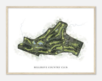St. Peters Golf Course, Missouri - Modern Watercolor Map | Golfer Gift ...