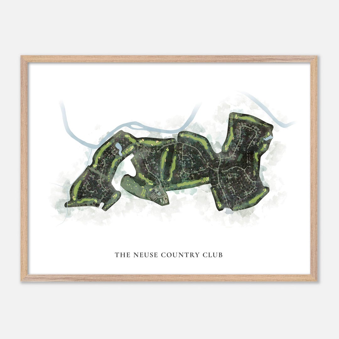 The Neuse Country Club in Clayton, North Carolina - Classic Watercolor ... - Clayton Country Club Golf Course Layout