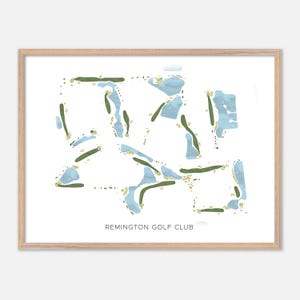 Remington Golf Club in Kissimmee, Florida: moderne aquarelkaart | Golfcadeau, golfmuurkunst, golfposterprint, baanindeling