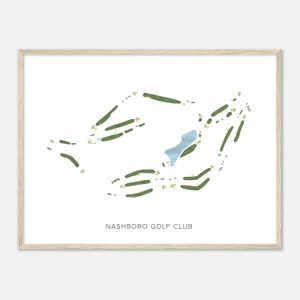 Nashboro Golf Club, Tennessee - Moderne Aquarell Landkarte | Golfer Geschenk, Golf Wandkunst, Golf Poster Druck, Platz Layout