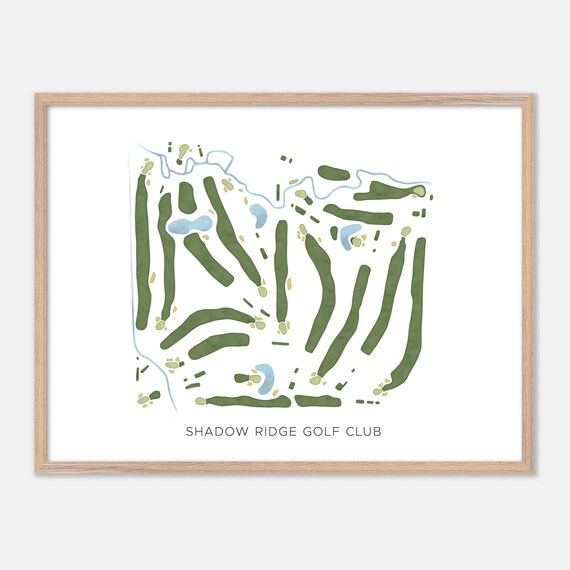 Shadow Ridge Golf Club in Kelowna, Canada - Modern Watercolor Map