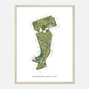 Fieldstone Golf Club, Michigan - Classic Watercolor Map | Golfer Gift, Golf Wall Art, Golf Poster Print, Course Layout