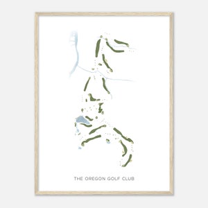The Oregon Golf Club, Oregon - Moderne Aquarell Landkarte | Golfer Geschenk, Golf Wandkunst, Golf Poster Druck, Platz Layout
