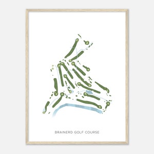 Brainerd Golf Course, Tennessee - Modern Watercolor Map | Golfer Gift, Golf Wall Art, Golf Poster Print, Course Layout