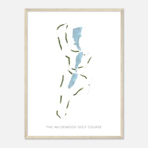 The WildeWood Golf Course, South Carolina - Modern Watercolor Map | Golfer Gift, Golf Wall Art, Golf Poster Print, Course Layout