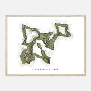Starr Pass Golf Club, Arizona - Mapa clásico de acuarela / Regalo de golfista, Arte de pared de golf, Impresión de carteles de golf, Diseño del campo