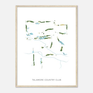 Talamore Country Club, Pennsylvania - Modern Watercolor Map | Golfer Gift, Golf Wall Art, Golf Poster Print, Course Layout
