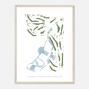 Der Norman K. Probstein Platz im Forest Park, Missouri - Moderne Aquarell Landkarte | Golfer Geschenk, Golf Wandkunst, Golf Poster Druck
