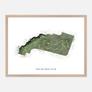 The Prairie Club in Valentine, Nebraska - Classic Watercolor Map | Golfer Gift, Golf Wall Art, Golf Poster Print, Course Layout