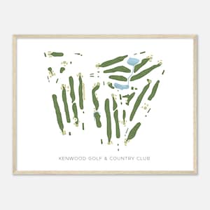 Kenwood Golf & Country Club, Maryland - Moderne Aquarell Landkarte | Golfer Geschenk, Golf Wandkunst, Golf Poster Druck, Platz Layout