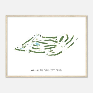 Wanakah Country Club, New York - Modern Watercolor Map | Golfer Gift, Golf Wall Art, Golf Poster Print, Course Layout