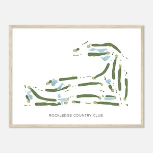 Rockledge Country Club, Florida - Modern Watercolor Map | Golfer Gift, Golf Wall Art, Golf Poster Print, Course Layout