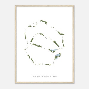 Las Sendas Golf Club, Arizona - Modern Watercolor Map | Golfer Gift, Golf Wall Art, Golf Poster Print, Course Layout