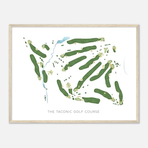 The Taconic Golf Club, Massachusetts - Moderne Aquarell Landkarte | Golfer Geschenk, Golf Wandkunst, Golf Poster Druck, Platz Layout