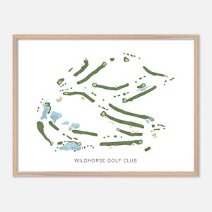 Wildpferd Golf Club in Henderson, Nevada - Moderne Aquarell Landkarte | Golfer Geschenk, Golf Wandkunst, Golf Poster Druck, Platz Layout