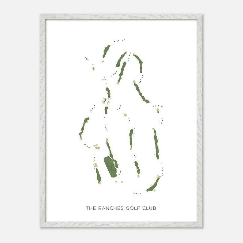 The Ranches Golf Course Map The Ranches Golf Club in Eagle Mountain, Utah - Modern Watercolor Map ...
