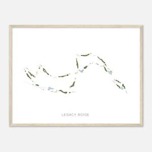Legacy Ridge, Colorado - Modern Watercolor Map | Golfer Gift, Golf Wall Art, Golf Poster Print, Course Layout