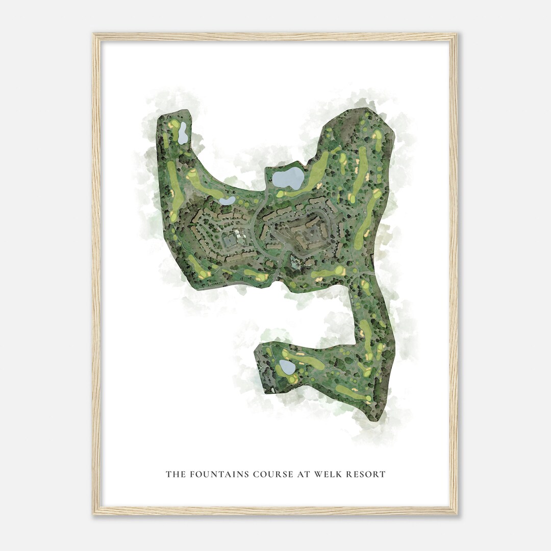Fountain Ridge Course Layout The Fountains Course at Welk Resort, California - Classic Watercolor ...