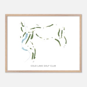 Cold Lake Golf Club , Kanada - Moderne Aquarell Landkarte | Golfer Geschenk, Golf Wandkunst, Golf Poster Druck, Platz Layout