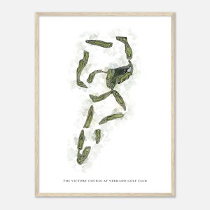 Der Victory Platz im Verrado Golf Club, Arizona - klassische Aquarell Karte | Golfer Geschenk, Golf Wandkunst, Golf Poster Druck, Platz Layout