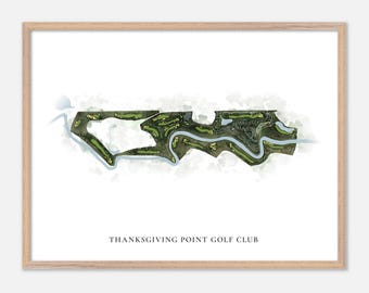 Thanksgiving Point Golf Club in Lehi, Utah - Classic Watercolor