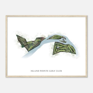 Island Pointe Golf Club, Tennessee - Classic Watercolor Map | Golfer Gift, Golf Wall Art, Golf Poster Print, Course Layout