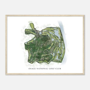 Osage National Golf Club, Missouri - Classic Watercolor Map | Golfer Gift, Golf Wall Art, Golf Poster Print, Course Layout