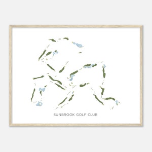Sunbrook Golf Club, Utah - Modern Watercolor Map | Golfer Gift, Golf Wall Art, Golf Poster Print, Course Layout
