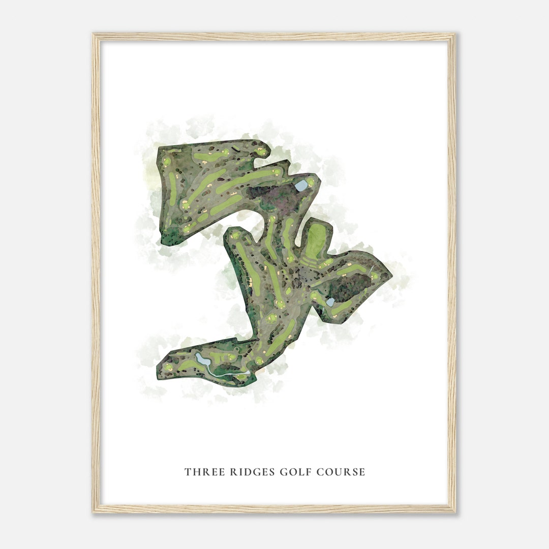 Three Ridges Course Layout Three Ridges Golf Course, Tennessee - Classic Watercolor Map | Golfer ...