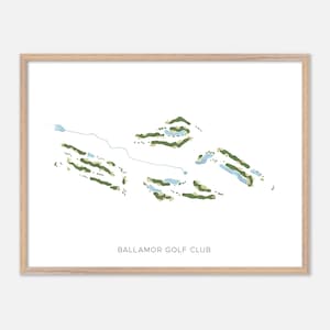 Ballamor Golf Club in Egg Harbor Township, New Jersey - Modern Watercolor Map | Golfer Gift, Golf Wall Art, Golf Poster Print