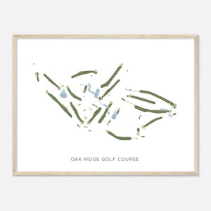 Oak Ridge Golf Course, Utah - Modern Watercolor Map | Golfer Gift, Golf Wall Art, Golf Poster Print, Course Layout