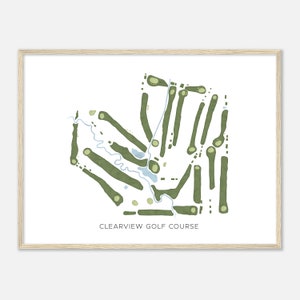 May include: A printable illustration of a golf course layout with green and light green colours. The text "CLEARVIEW GOLF COURSE" is at the bottom of the image.